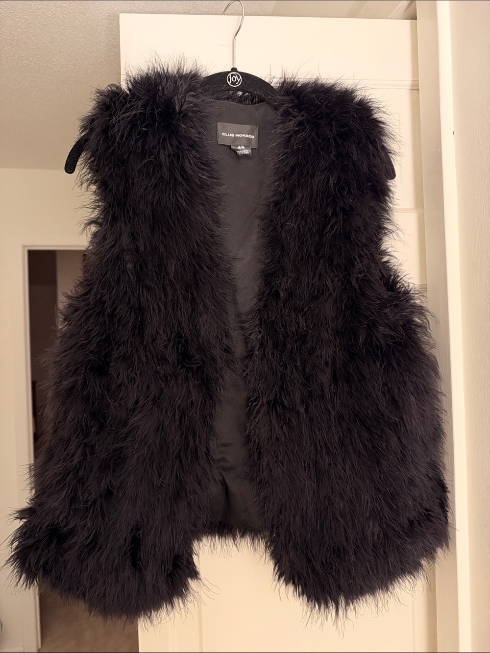 Club Monaco Black Feather Vest
